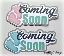 CRAFTECAFE BABY TITLE  premade paper piecing scrapbook die cut piece page album