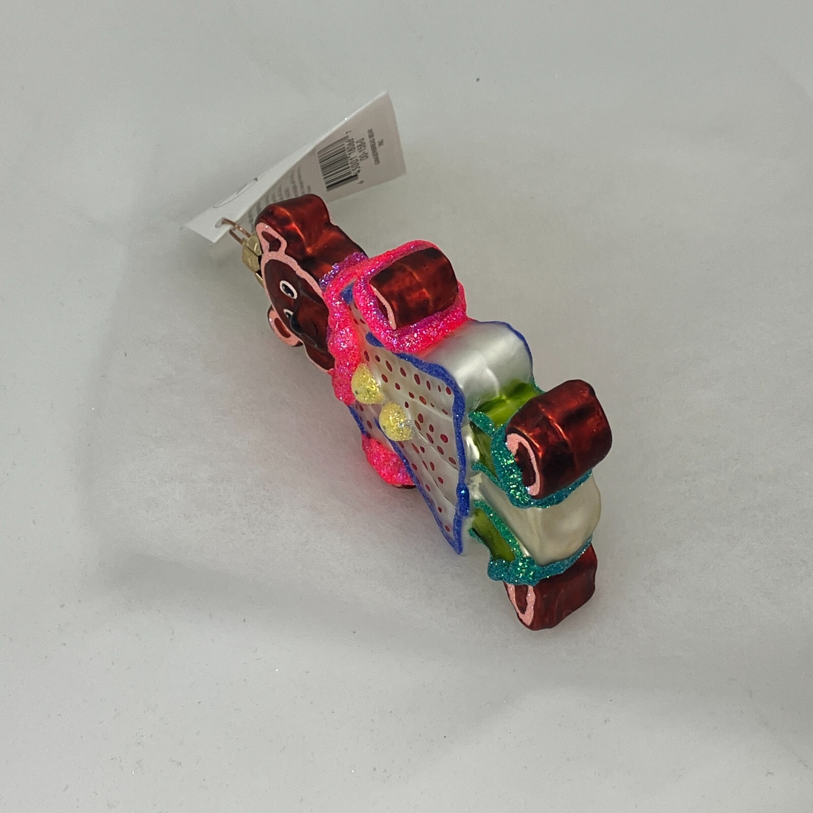 Vintage NEW Christopher RADKO 2000 GINGERBREAD BEAR Glass Ornament 00-158-0