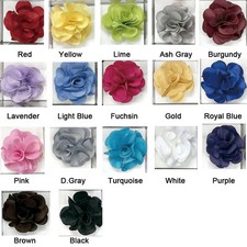 Quality hand made flower lapel pin lapel rose men's accessories 17 colors FL01