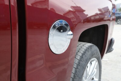 Chrome Fuel Filler Door Cover For Chevy Silverado & GMC Sierra 2014-2018 - No Drill