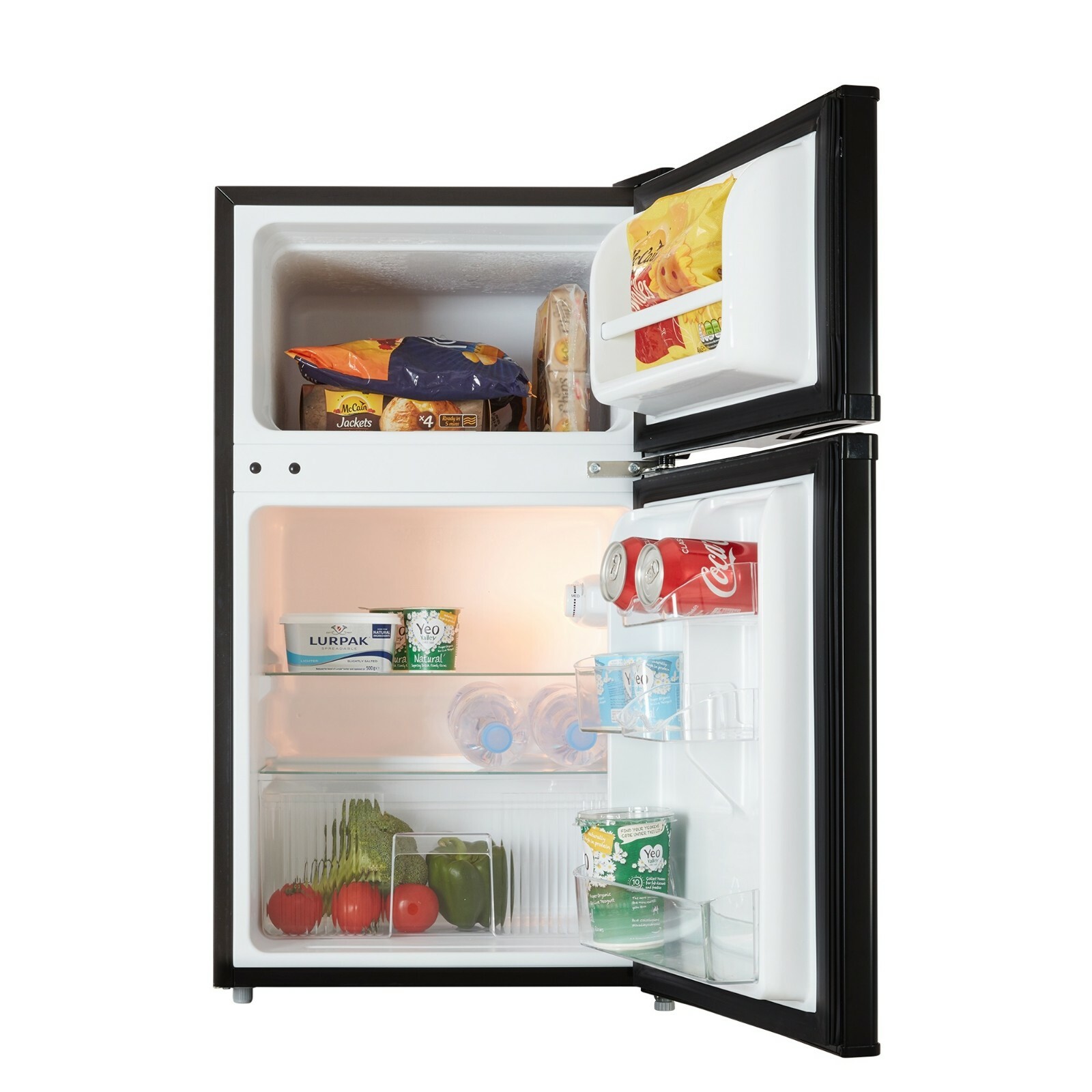 Cookology Under Counter Fridge Freezer 85L 48cm Freestanding Black UCFF87BK eBay