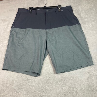 Hurley Board Shorts Gray Nike Dri Fit Stretch Flat Front Active