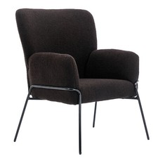 SVITA FREIA Loungesessel modern mit Armlehne Cocktailsessel Polsterstuhl Schwarz