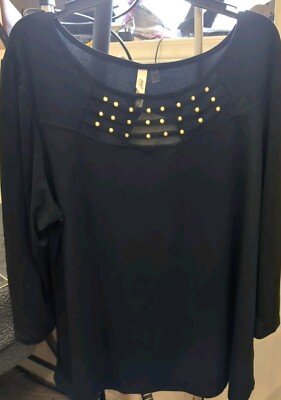 売れ筋商品|||ニューヨークコレクション カットソー トップス レディース Women's 3/4 Sleeve Knit Crepe Top Black JM Collection Women's 3/4 Sleeve V-Neck Knit Top, Created