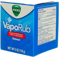 Vicks VapoRub Cough Suppressant Topical Analgesic Ointment 6 oz (Pack Of 2 Jars)