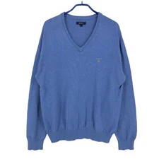 GANT Men's V-Neck Sweater Slim Fit Size L