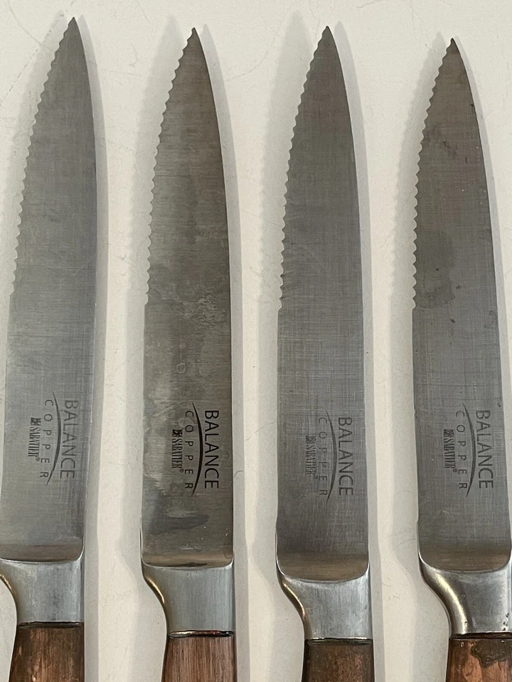 批量 8 件 SABATIER 法国平衡铜牛排刀 — 第 4/4 张图片