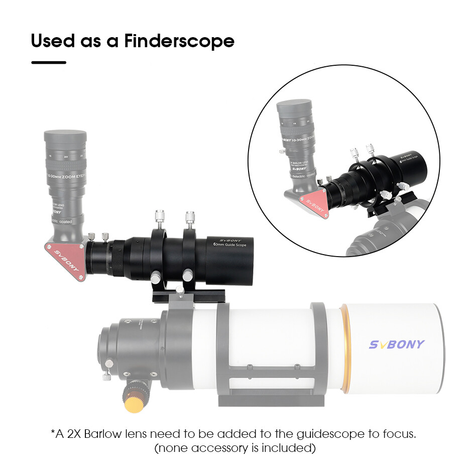 SVBONY SV106 60mm MultiUse Guide Scope for SG4 QHY5II ZWO SG4 CCD