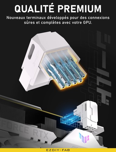 Adaptateur d'alimentation GPU PCIe 8 Broches de la série Shield connecteur co... - Afbeelding 5 van 6