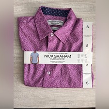 Nick Graham Everywhere Men's Short Sleeve Performance Stretch Sport Shirt Small