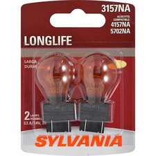 Sylvania 3157na Long Life Amber Mini Bulb Park Turn Light 2 Bulbs