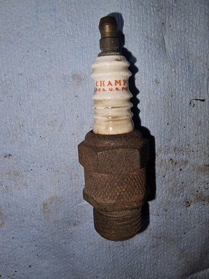 Vintage Champion X Spark Plug Antique Tractor Hit Miss Engine Collectible