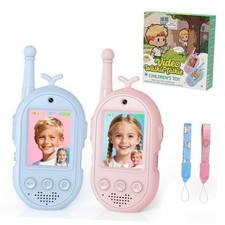 Video Walkie Talkies for Kids Toys - 2 Pack Rechargeable Walkie PINK BLUE