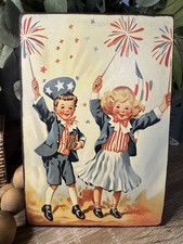 Vintage Inspired 4th Of July 4x6 Sign