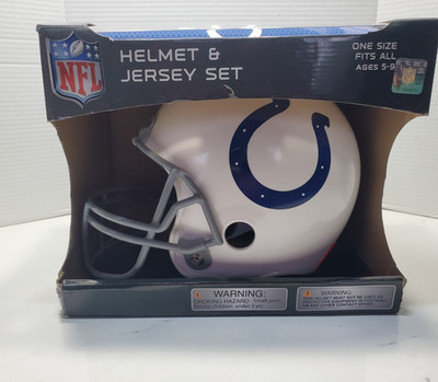 Indianapolis Colts NFL Deluxe Helmet and Uniform Set Ages 5-9   Open Box READ