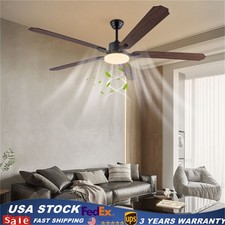 72in LED Ceiling Fan Indoor Ceiling Fan Lamp Light Dimmable W/ Remote Control