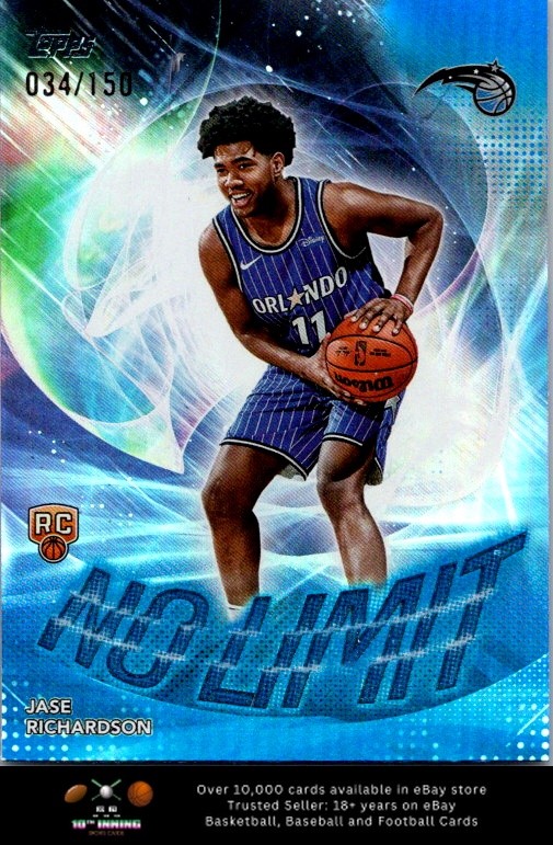 2025-26 Topps No Limit Blue Holo Foil 034/150 #NL-25 Jase Richardson RC