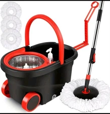 The Spin Mop and Bucket with Wringer Set