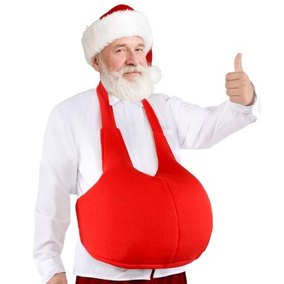 Boveco Santa Belly Fat Stuffer Costume for Claus Men Adult Size, Red