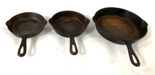 VTG Griswold Cast Iron Skillet Set No. 3 4 7 Erie Pennsylvania Cookware