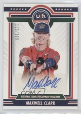2022 USA Baseball Stars & Stripes Blue Ink 110/399 Max Clark Maxwell Auto 3r4