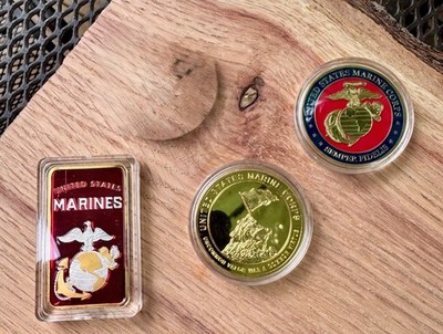 USMC MARINE CORPS CHALLENGE COIN SET