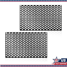 Universal Honeycomb Tail Light Tint Film 2pcs 18.9x11.8 Self-adhesicolor Black