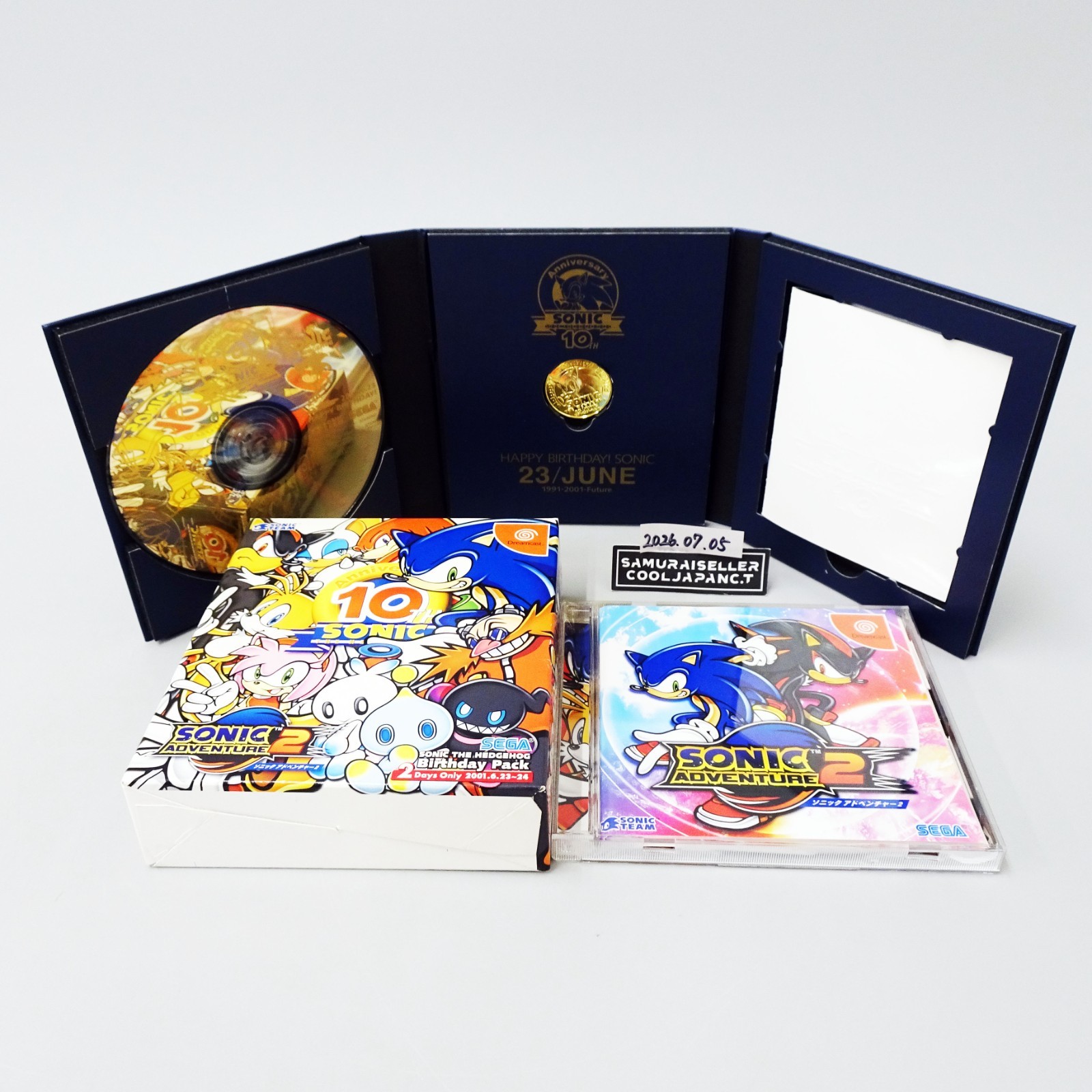 Sonic Adventure 2 Birthday Pack Limited Edition 10th ANNIVERSARY Dreamcast Japan
