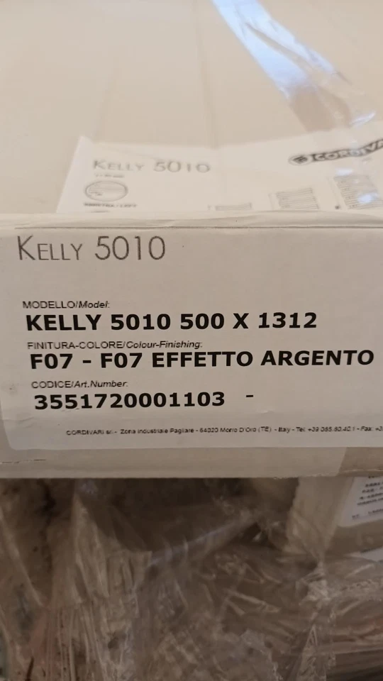 CORDIVARI TERMOARREDO KELLY  5010 reversibile, 500x1312. NUOVO. Effetto argento. - Immagine 4 di 4