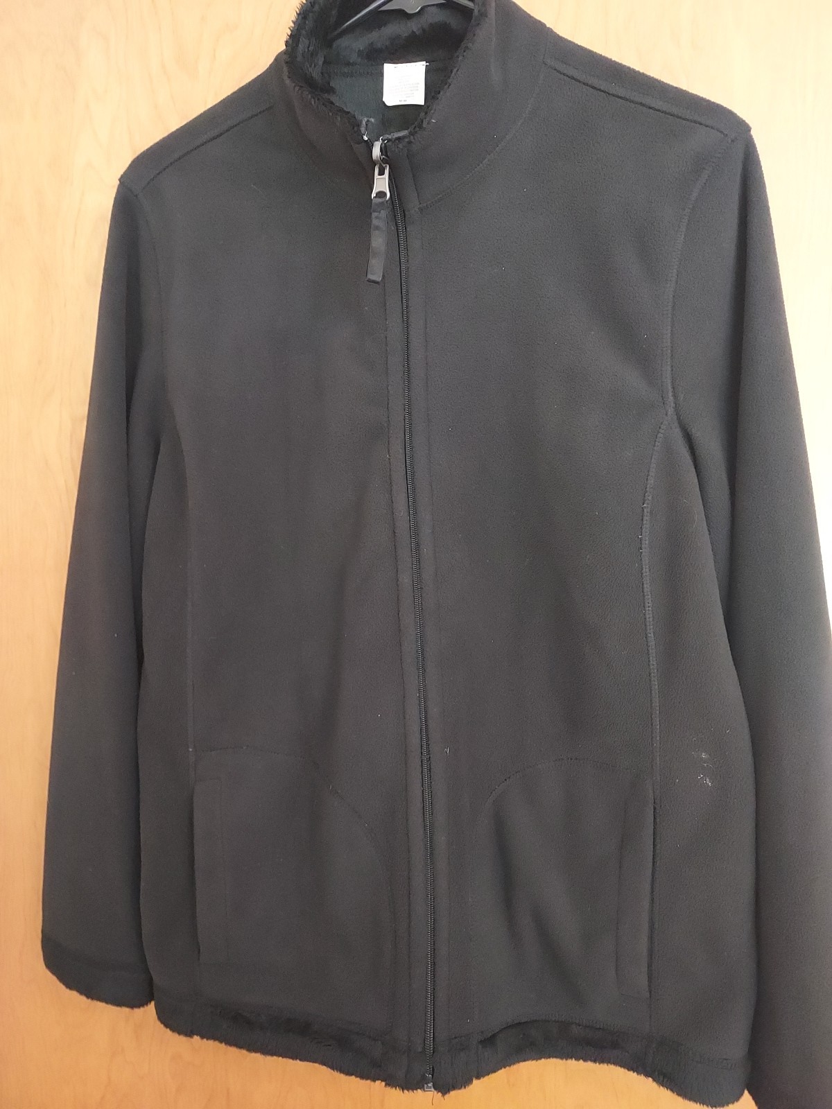 Basic Edition Size Medium Black Fleece Jacket Coa… - image 2