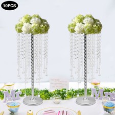 10Pcs 55cm Tall Crystal Flower Stand Centerpieces Vase Wedding Party Decor