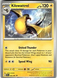 Kilowattrel 022/091 Paldean Fates Uncommon