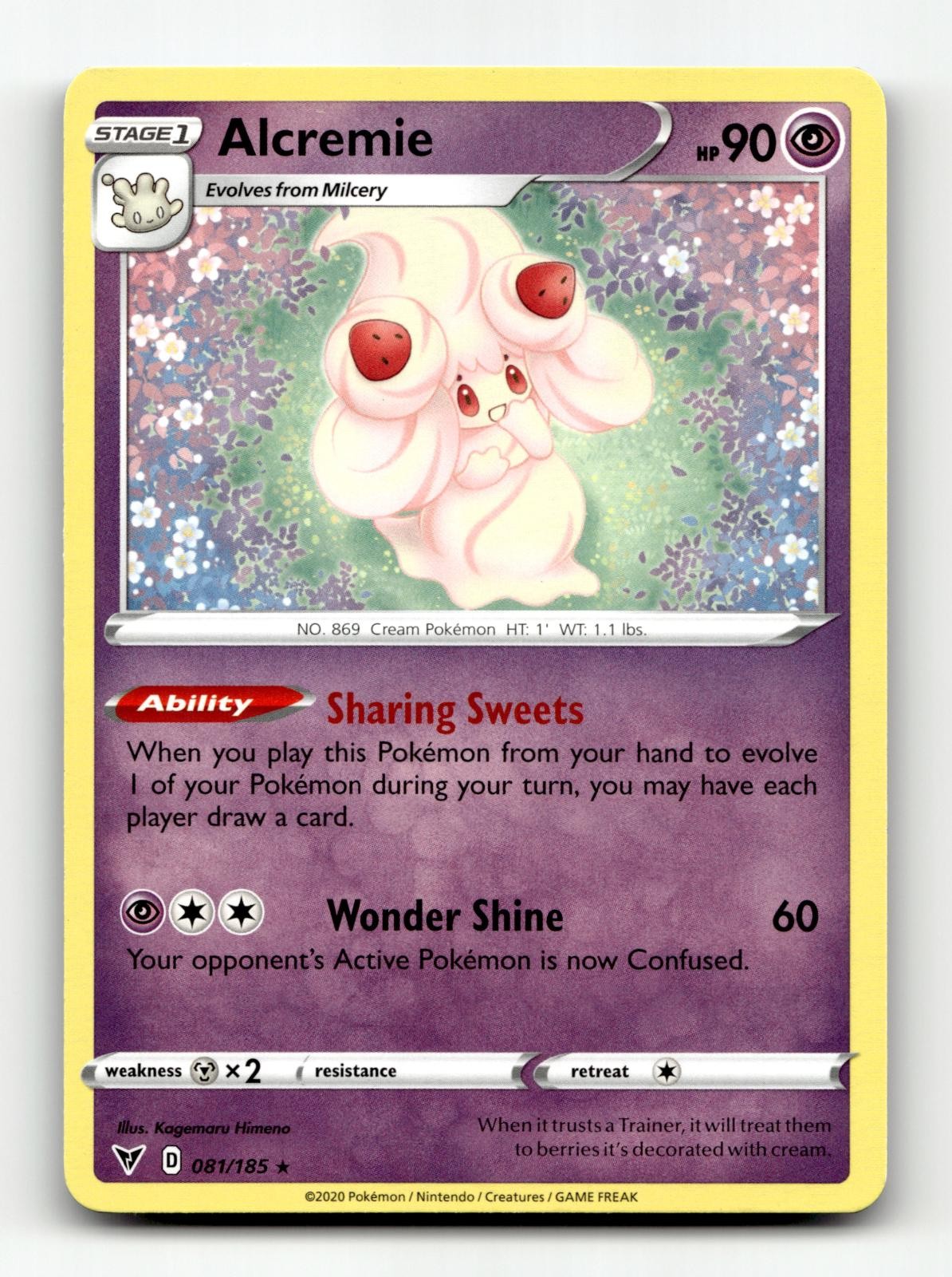 🐉 Alcremie 081/185 Rare Vivid Voltage Pokemon LP