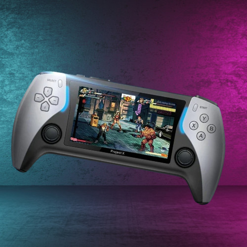 Console de jeu portable rétro avec écran IPS HD et carte 128 Go