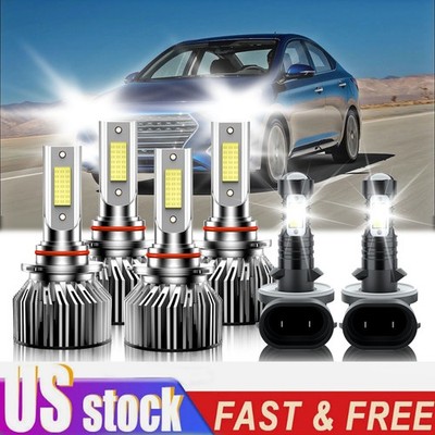 For Hyundai Accent 2014-2018 LED Headlight + Fog Lights Bulbs Kit Bright White