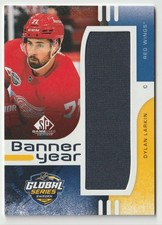 2024-25 SP GAME USED GLOBAL SERIES SWEDEN BANNER YEAR RELICS DYLAN LARKIN