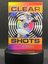 2021 Illusions Aaron Donald Orange Clear Shots Football Card #CS-4 Rams