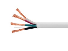 Monoprice Speaker Wire, CL2 Rated, 4-Conductor, 14AWG, 250ft, White