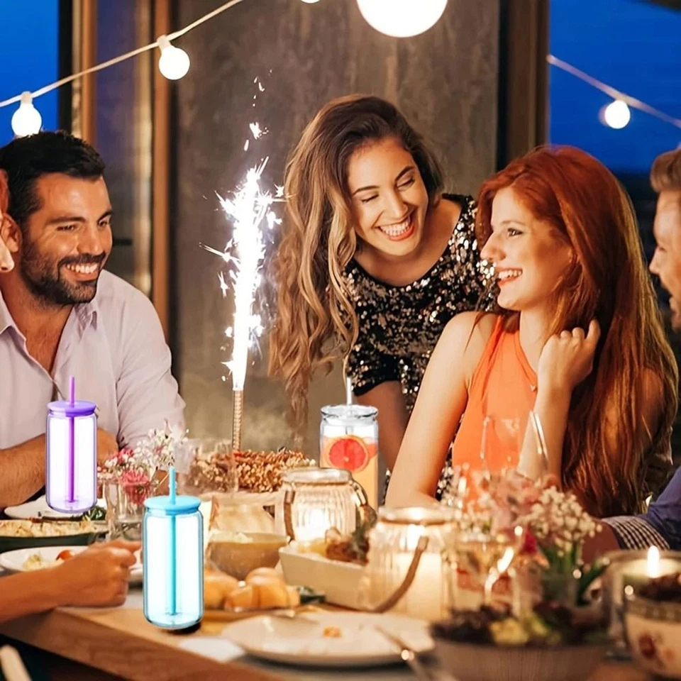 Break-Resistant Water Bottles 16oz Capacity Snow Globe Tumbler  Holiday Gifts - Image 3 of 4