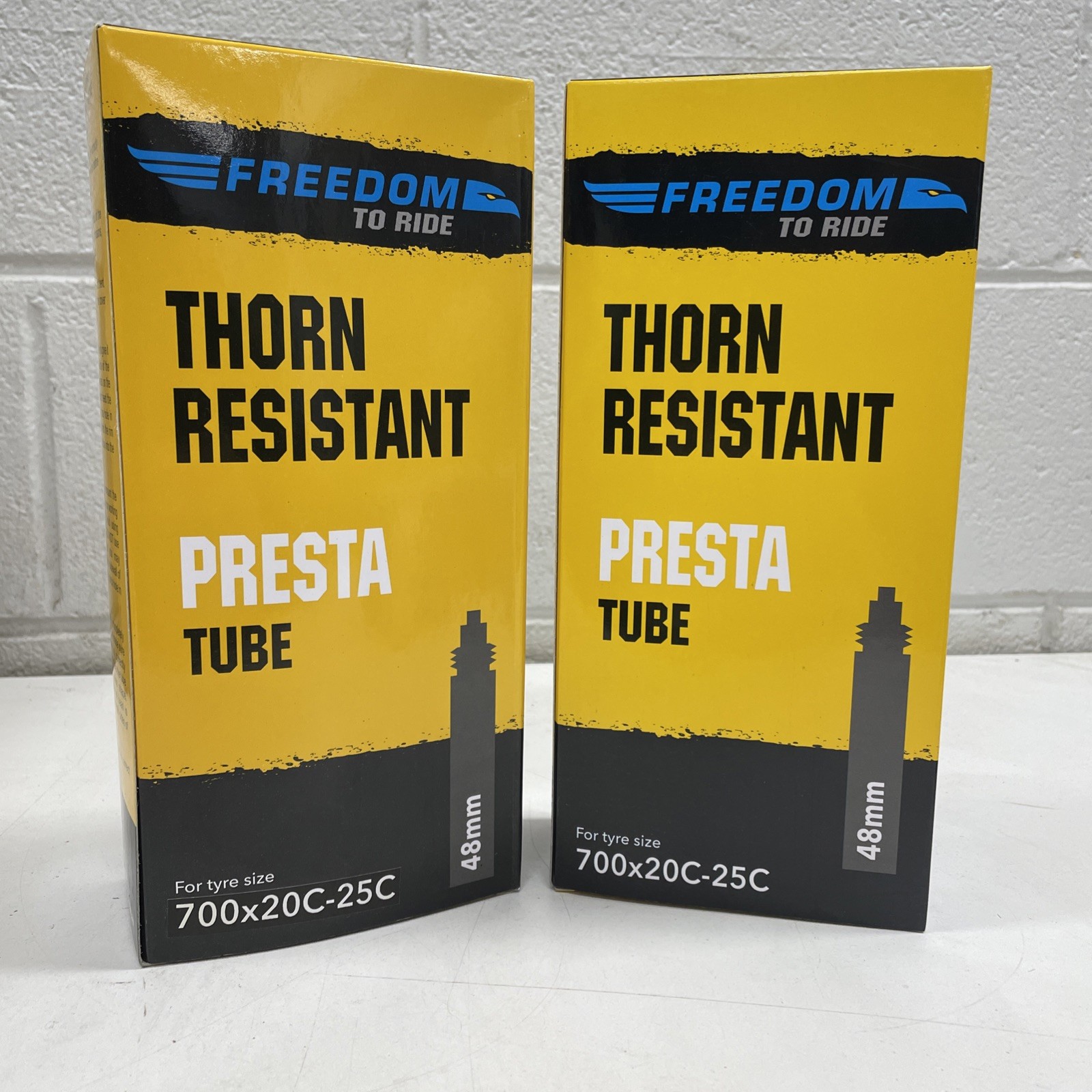 📍NEW BICYCLE BIKE - 2x Tube Freedom 700 X 20C-25C 48mm Presta Thorn Resistant