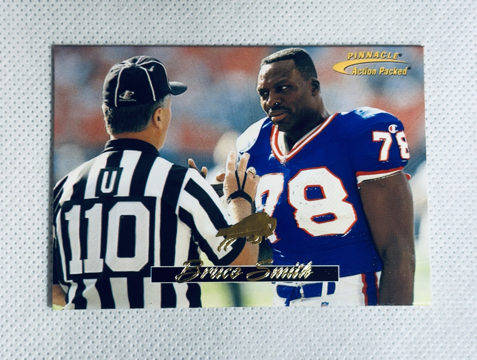 1996 Bruce Smith Pinnacle Action Packed #55 Football Card Buffalo Bills