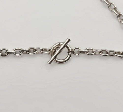 Georg Jensen Sterling Silver Long Pendant Necklace design #121 By Henning Koppel - Picture 8 of 12