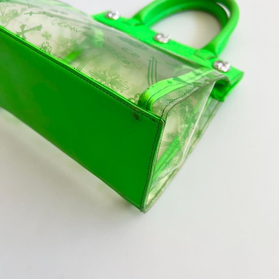 Chrome Hearts Drew Mini Tote Bag Vinyl Green Handbag Rare image 7