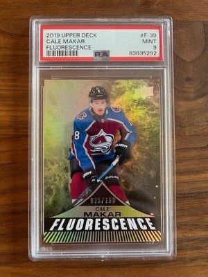 2019-20 Upper Deck Series 2 Fluorescence Gold Cale Makar-Colorado /150  PSA 9