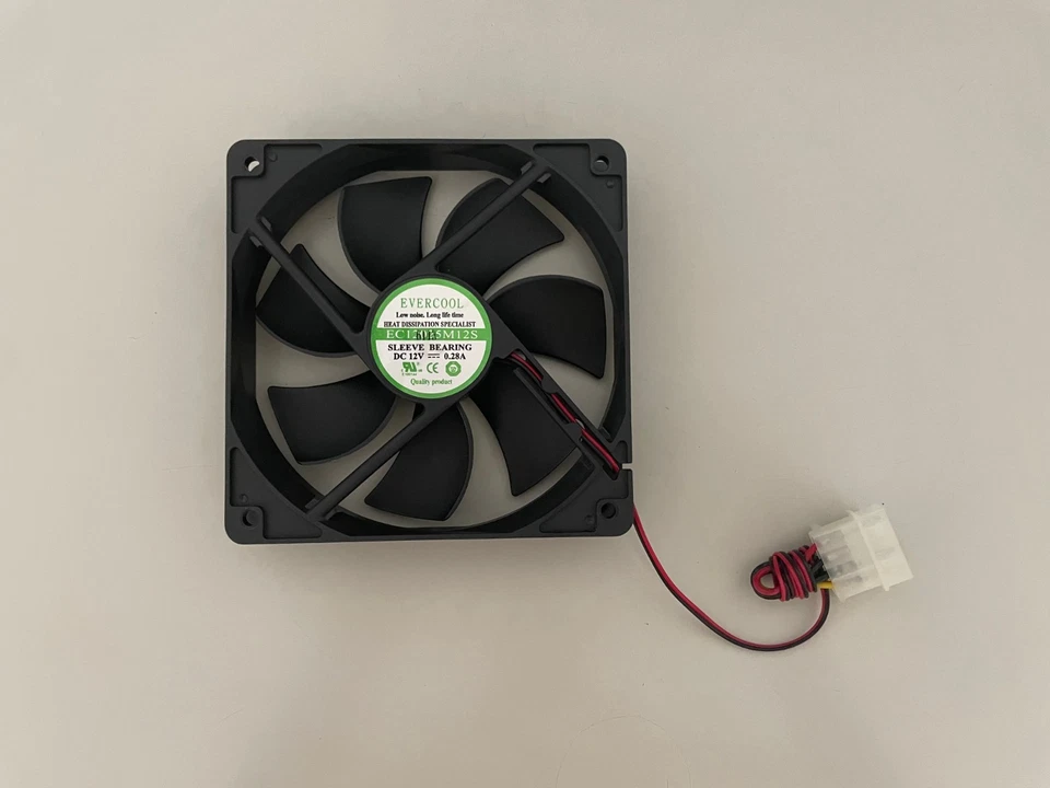 EverCool  120x25mm 4pin Sleeve Bearing Fan EC12025M12S - Image 2 of 3