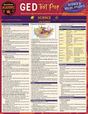 GED Test Prep: Science & Social Studies; A QuickStudy Reference Guide (Quickstud