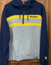 Michigan Wolverine Sweatshirt Size XXL Yellow Blue Hoodie