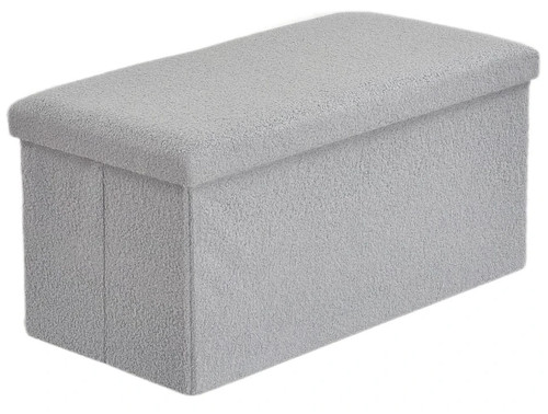 Folding Ottoman Storage Box Pouffe Seat Stool Home Chair Foot stool Bench LINEN - Picture 18 of 21