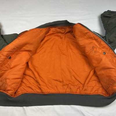 VTG ALPHA Industries 80s MA-1 Flyers Jacket Green Sz L Bomber