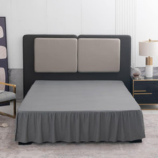 TSUTOMI Bed Skirt Full Size Ruffled Bed Skirt with Split Corners, 14 Inch Drop D